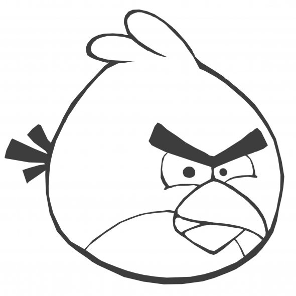 Print angry bird kleurplaat